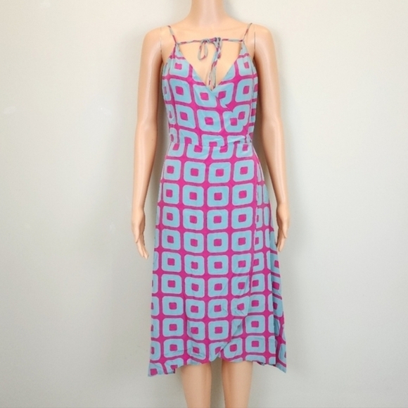 New TIBI Spaghetti Straps Wrap Midi Dress - Picture 2 of 8
